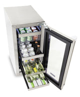 15"W. Stainless Steel Interior Undercounter Beverage Center - VUBV