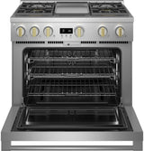 Monogram 36" All Gas Professional Range with 4 Burners and Griddle