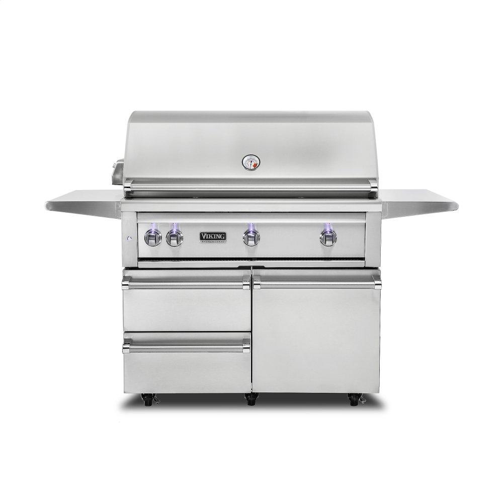 42"W. Freestanding Grill with ProSear Burner and Rotisserie - VQGFS5421