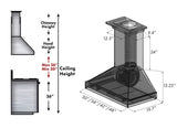 ZLINE Unfinished Wooden Wall Mount Range Hood - Includes Remote Motor (KBUF-RS) [Size: 48 Inch]