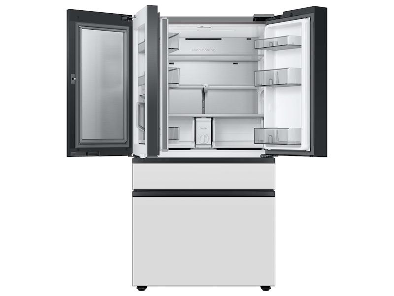 Bespoke 4-Door French Door Refrigerator (23 cu. ft.) with Beverage Center™ in White Glass