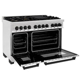 ZLINE Autograph Edition 48" 6.0 cu. ft. Dual Fuel Range with Gas Stove and Electric Oven in DuraSnow Stainless Steel (RASZ-SN-48) [Color: Gold]