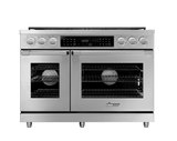 Dual Fuel Pro Range, Silver Stainless Steel, Natural Gas