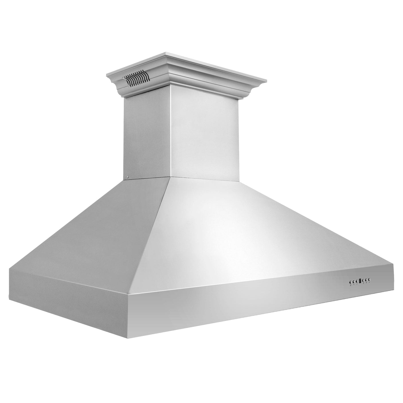 ZLINE Professional Wall Mount Range Hood in Stainless Steel with Built-in ZLINE CrownSound Bluetooth Speakers (697CRN-BT)