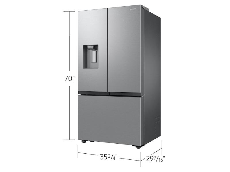 26 cu. ft. Mega Capacity Counter Depth 3-Door French Door Refrigerator with External Water and Ice Dispenser in Stainless Steel