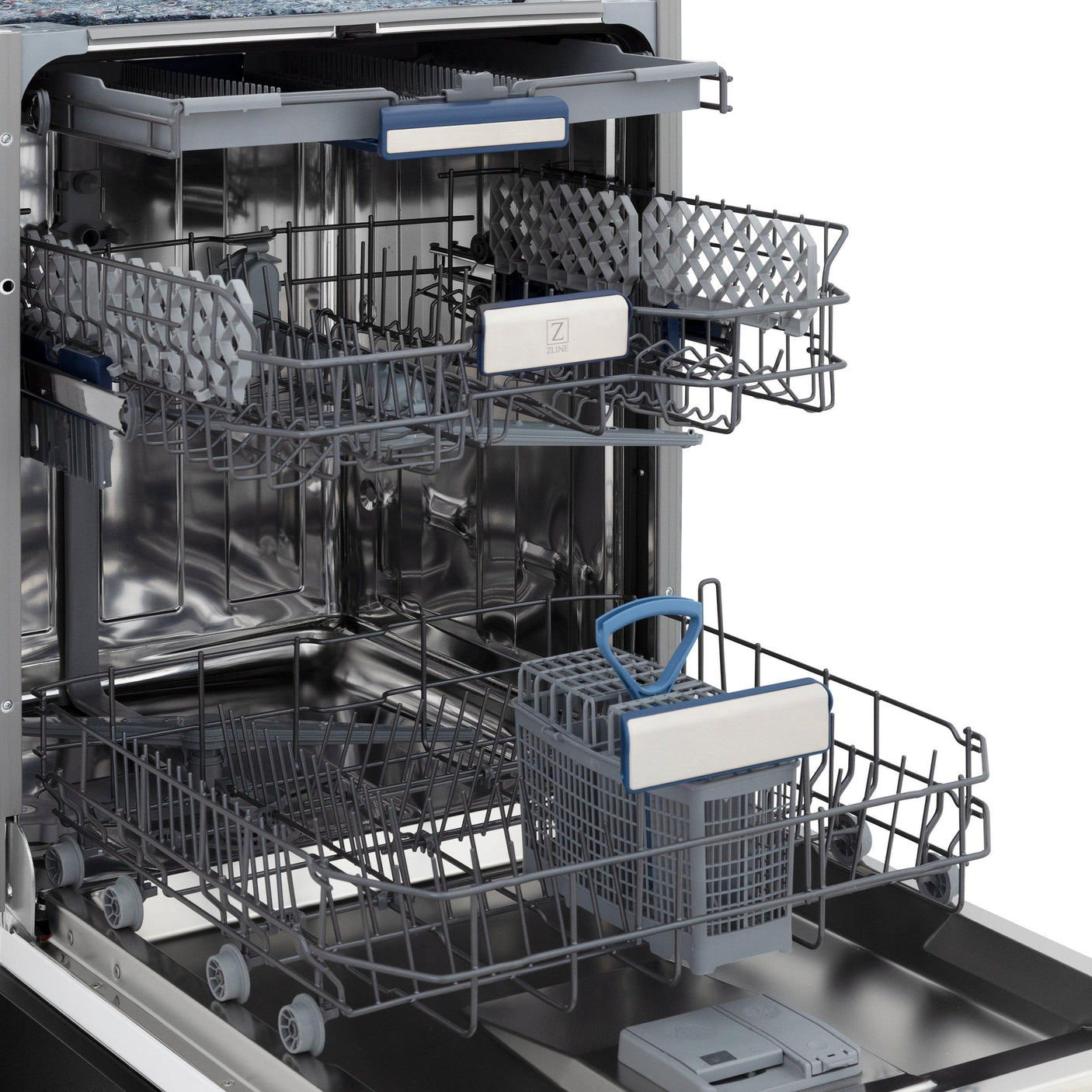 ZLINE 24" Tallac Series 3rd Rack Tall Tub Dishwasher in Stainless Steel, 51dBa [Color: Unfinished Wood]