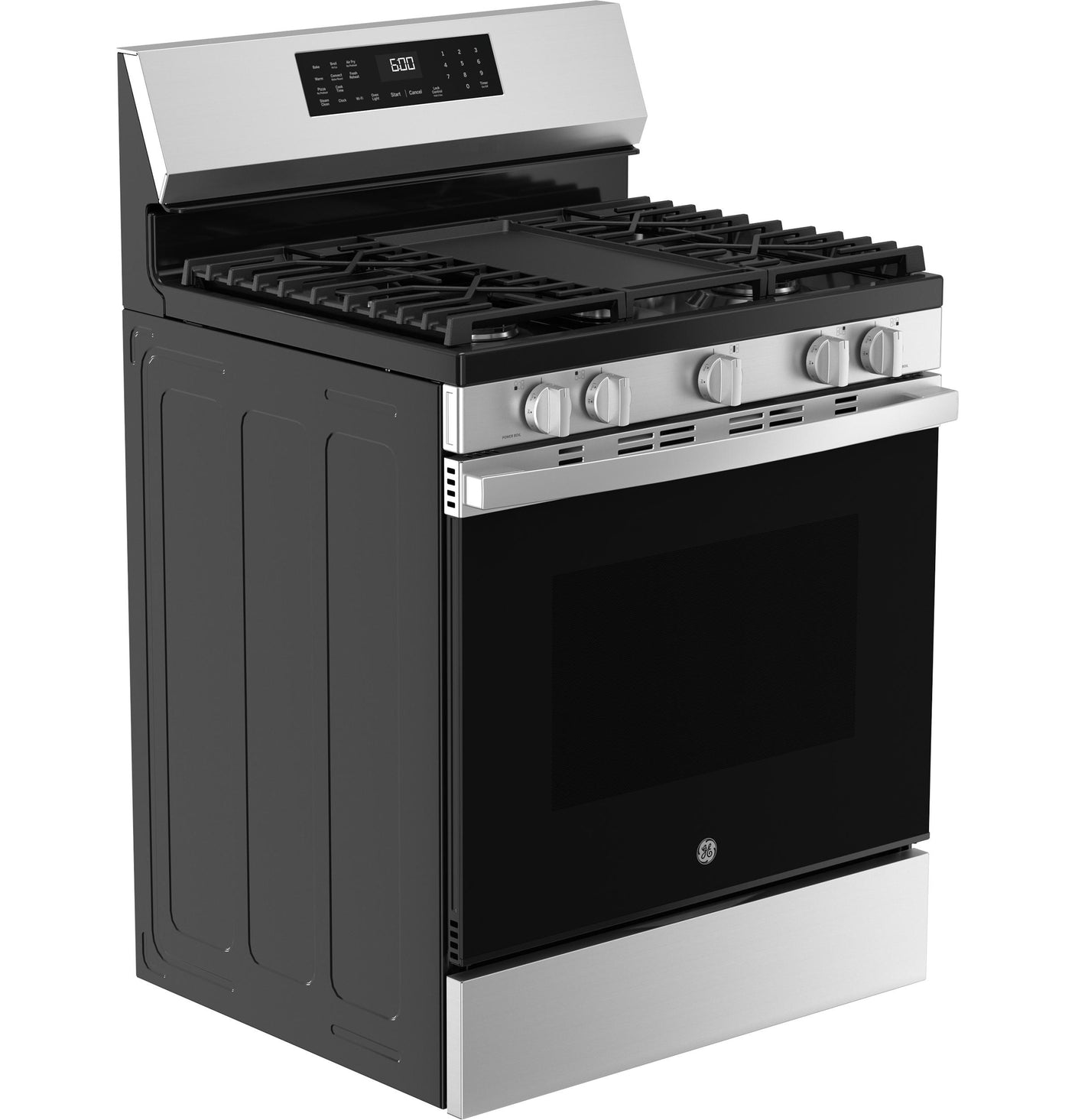 GE® 30" Free-Standing Gas Convection Range with No Preheat Air Fry and EasyWash™ Oven Tray