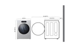 LG SIGNATURE 9.0 cu. ft. Mega Capacity Smart Front Load Gas Dryer with Built-In Intelligence, TurboSteam® and Touch LCD Control