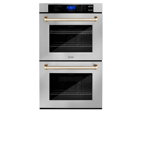 ZLINE 30" Autograph Edition Double Wall Oven with Self Clean and True Convection in Stainless Steel (AWDZ-30) [Color: Gold]