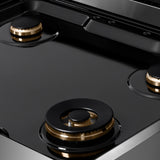 ZLINE 30 in. Autograph Edition Paramount Gas Rangetop with 4 Burners and Porcelain Cooktop in Stainless Steel with Champagne Bronze Accents (SRTZ-30-CB)