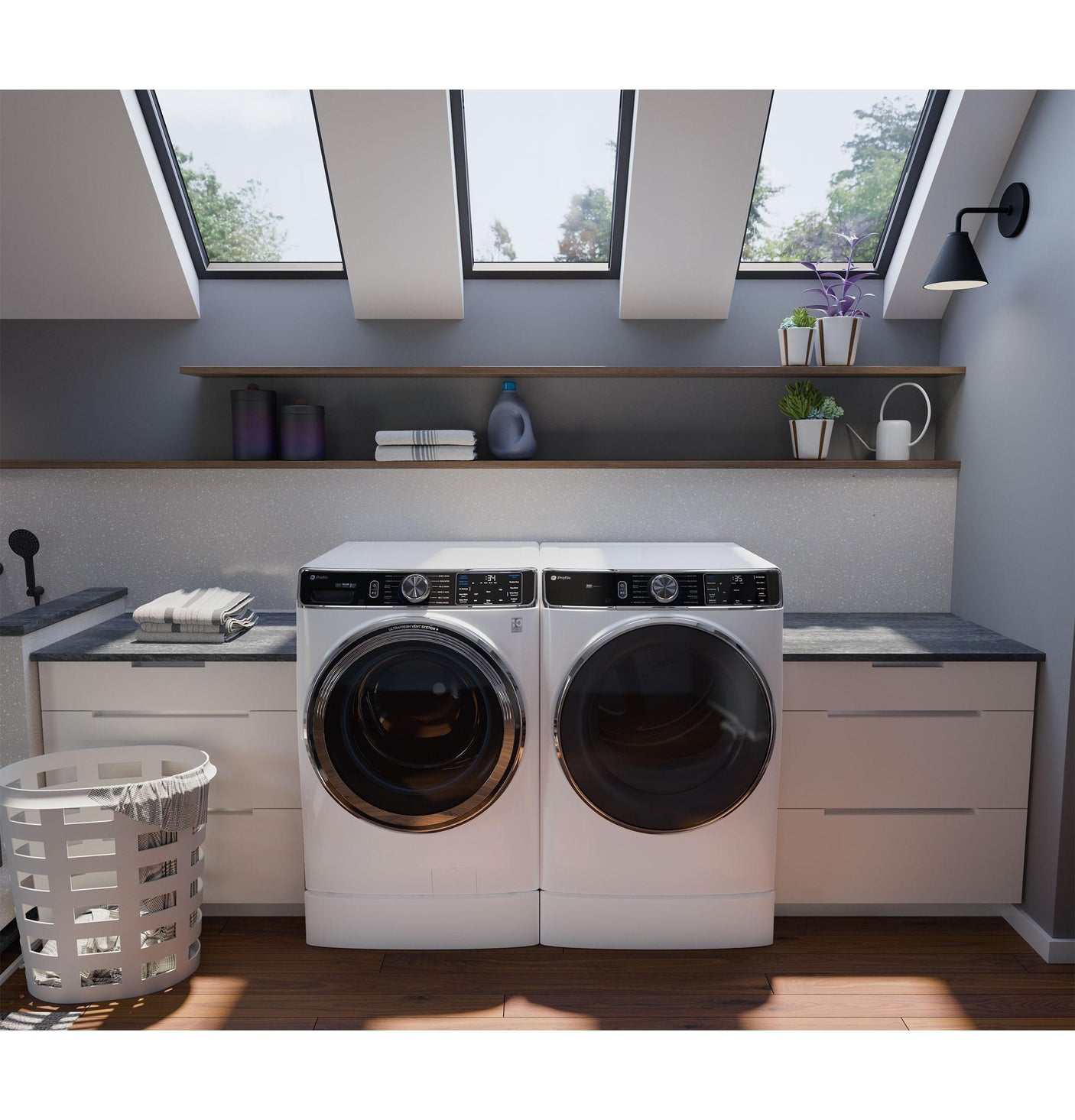 GE Profile™ 5.3 cu. ft. Capacity Smart Front Load ENERGY STAR® Washer with UltraFresh™ Vent System+ with OdorBlock™