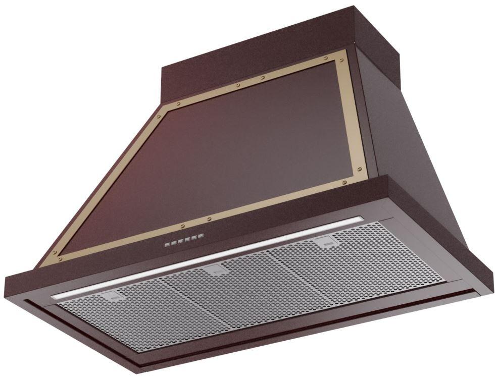 Nostalgie 36 Inch Burgundy Wall Mount Convertible Range Hood