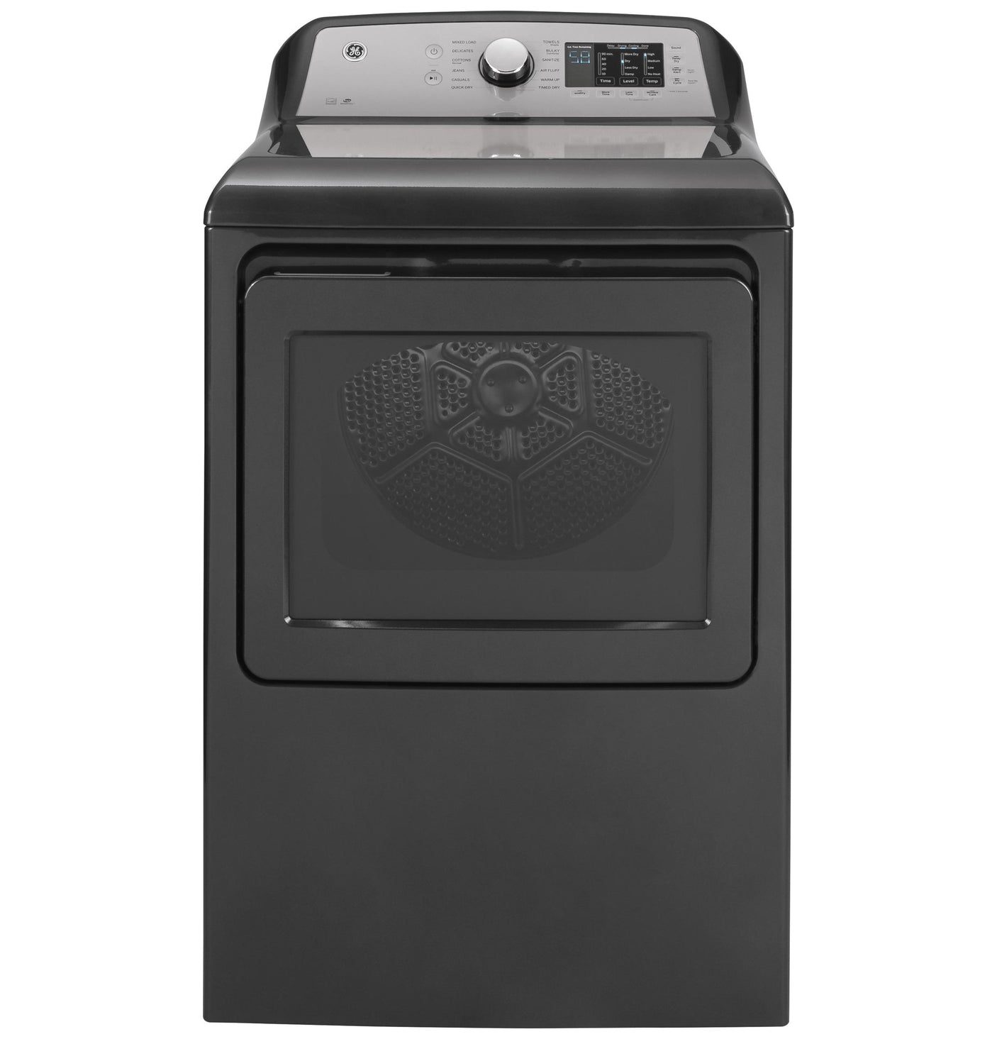 GE® ENERGY STAR® 7.4 cu. ft. Capacity aluminized alloy drum Electric Dryer with Sanitize Cycle and Sensor Dry