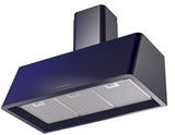 Nostalgie 36 Inch Blue Wall Mount Convertible Range Hood