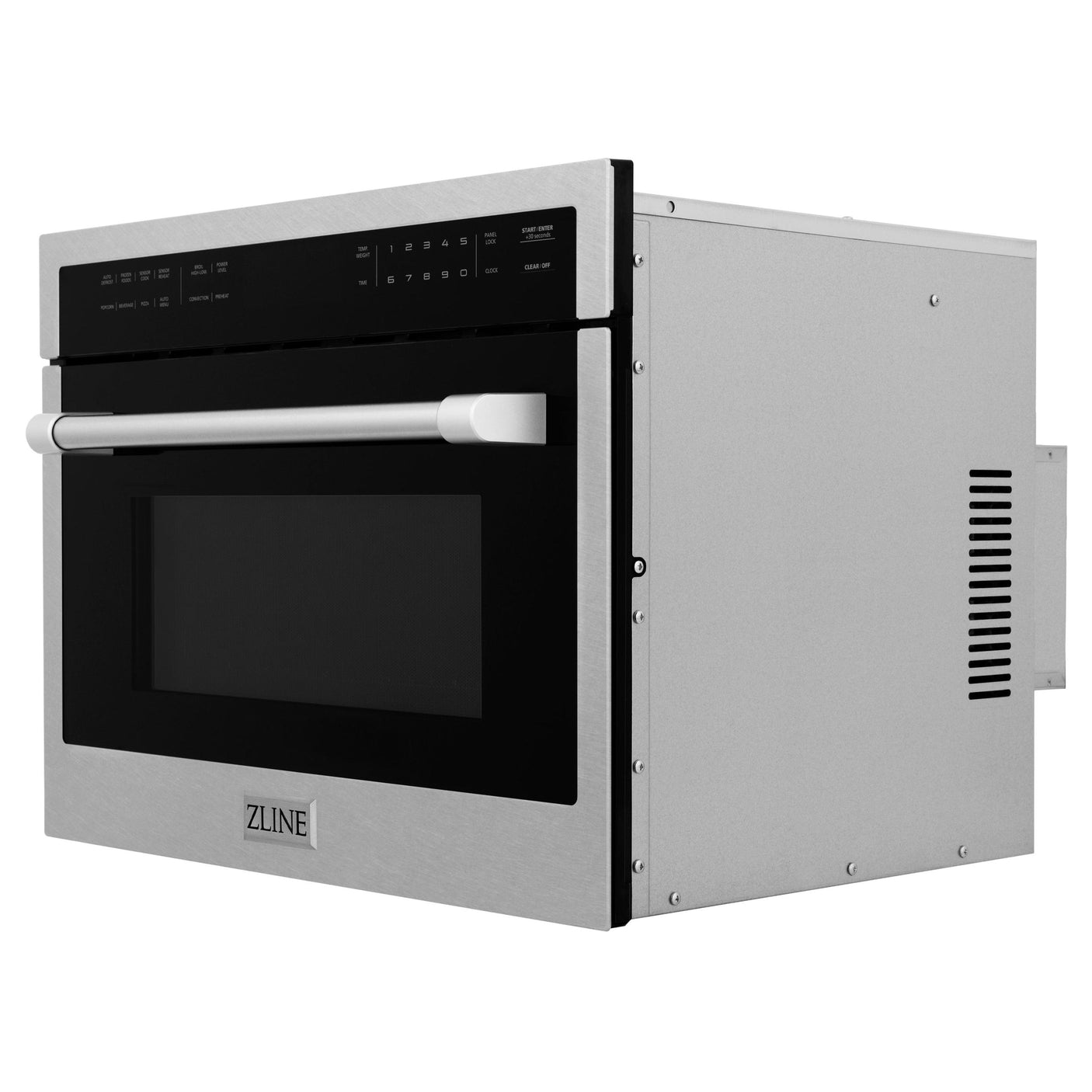 ZLINE 24 in. Built-in Convection Microwave Oven in Stainless Steel with Speed and Sensor Cooking (MWO-24) [Color: DuraSnow]