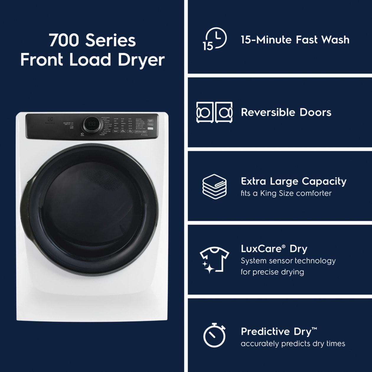 Electrolux Front Load Perfect Steam™ Electric Dryer with Balanced Dry™ and Instant Refresh - 8.0 Cu. Ft.