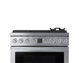 Transitional 36" Dual-Fuel Range, Silver Stainless Steel, Natural Gas/Liquid Propane