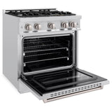 ZLINE 30 in. 4.2 cu. ft. Classic Gas Range with 4 Burner Cooktop and Convection Gas Oven in Stainless Steel (CGR30)