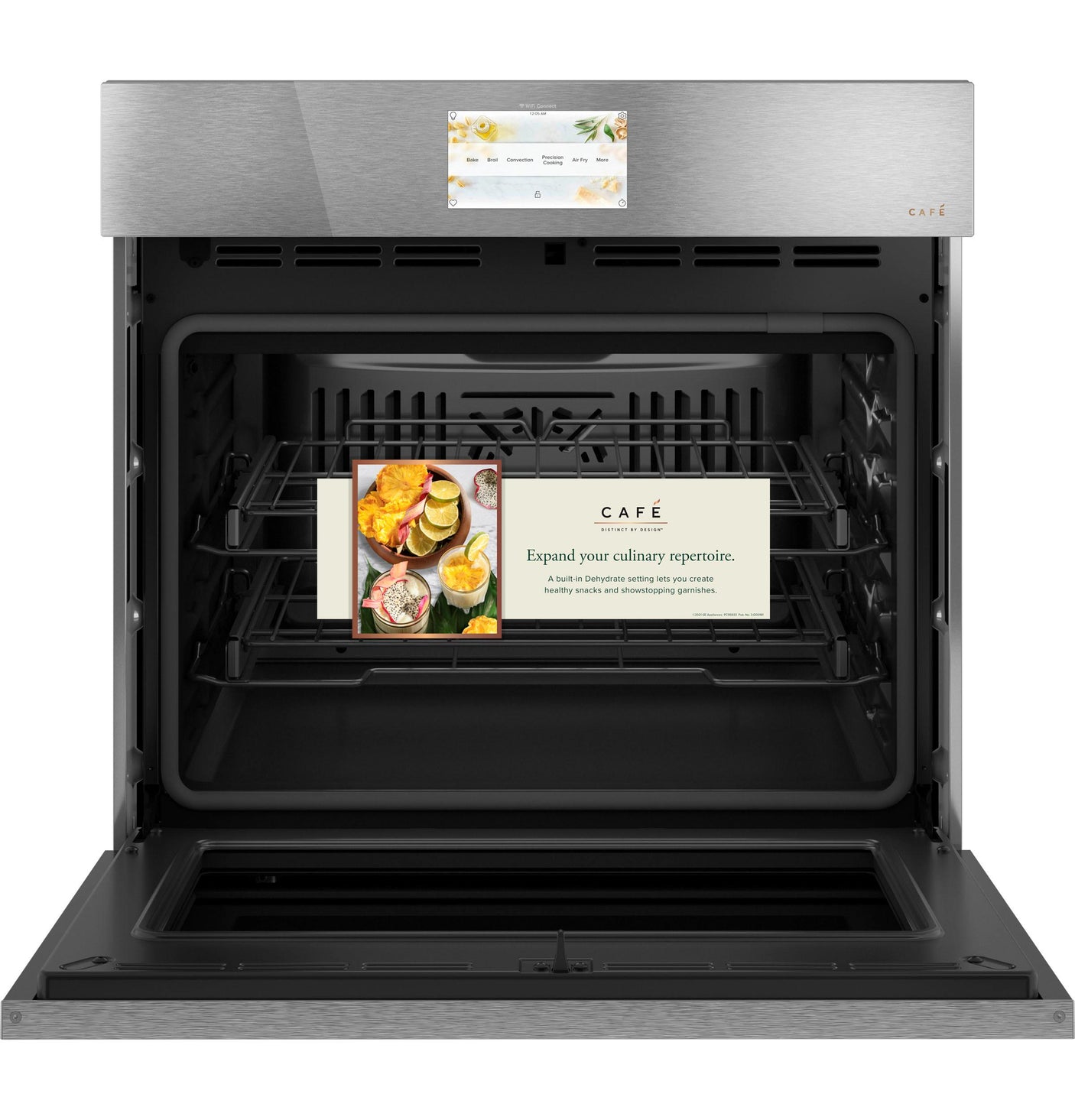 Café™ 30" Smart Built-In Convection Single Wall Oven in Platinum Glass