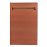 ZLINE 18 in. Dishwasher Panel with Traditional Handle (DP-18) [Color: Copper]