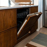 ZLINE Autograph Edition 24" Tallac Series 3rd Rack Top Control Built-In Tall Tub Dishwasher in Custom Panel Ready with Champagne Bronze Handle, 51dBa (DWVZ-24-CB)