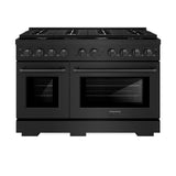 ZLINE 48 in. 6.7 cu. ft. 8 Burner Double Oven Gas Range in Black Stainless Steel (SGRB-48)