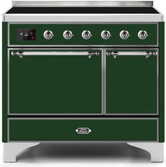 Majestic II 40 Inch Electric Freestanding Range in Emerald Green with Chrome Trim