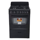 Avanti 24" Compact Gas Range Oven - Black / 2.6 cu. ft.