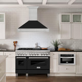 ZLINE 48 in. DuraSnow Stainless Steel Range Hood with Colored Shell Options (8654SNX-48) [Color: Black Matte]