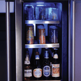 15-In Professional Built-In Beverage Center With Reversible Hinge with Door Style - Stainless Steel Frame Glass, Lock - Yes