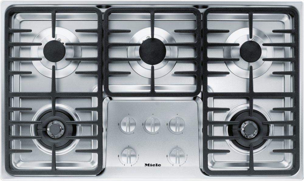 KM 3475 G - Gas cooktop with 2 dual wok burners for particularly versatile cooking convenience.