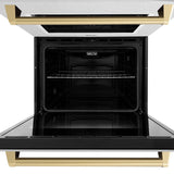 ZLINE 30" Autograph Edition Double Wall Oven with Self Clean and True Convection in DuraSnow Stainless Steel (AWDSZ-30) [Color: Champagne Bronze]