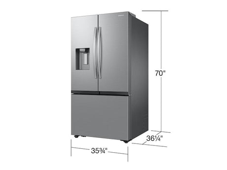 31 cu. ft. Mega Capacity 3-Door French Door Refrigerator with Four Types of Ice in Stainless Steel