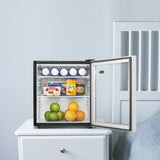 Danby 1.6 cu. ft. Compact Glass Door Fridge in Platinum