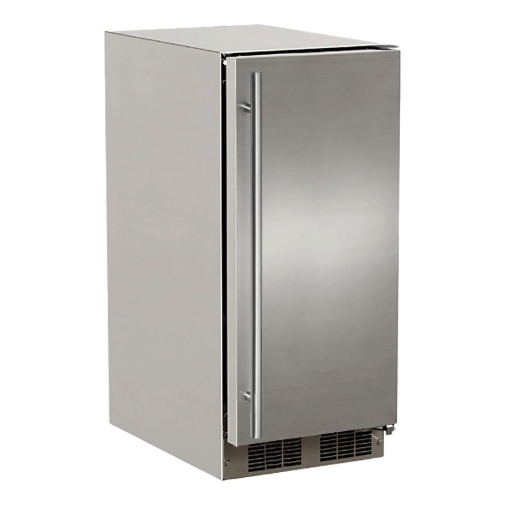 15 inch Outdoor Nugget Ice Machine with Door Style - Stainless Steel