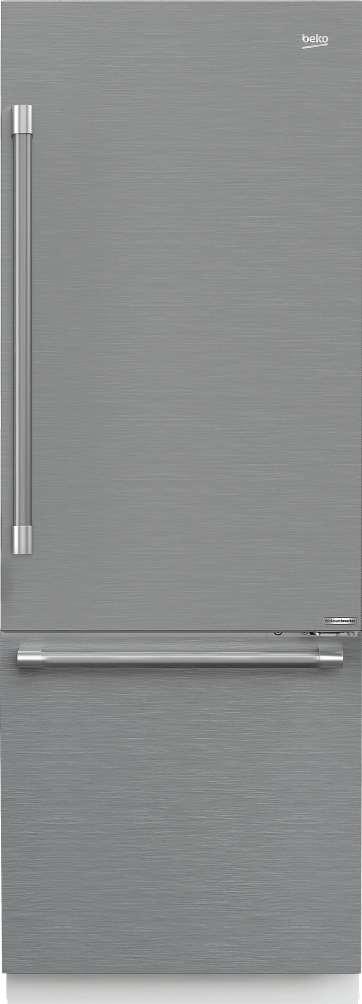 30" Stainless Steel Freezer Bottom Built-In Refrigerator with Auto Ice Maker, WaterDispenser