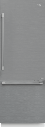 30" Stainless Steel Freezer Bottom Built-In Refrigerator with Auto Ice Maker, WaterDispenser