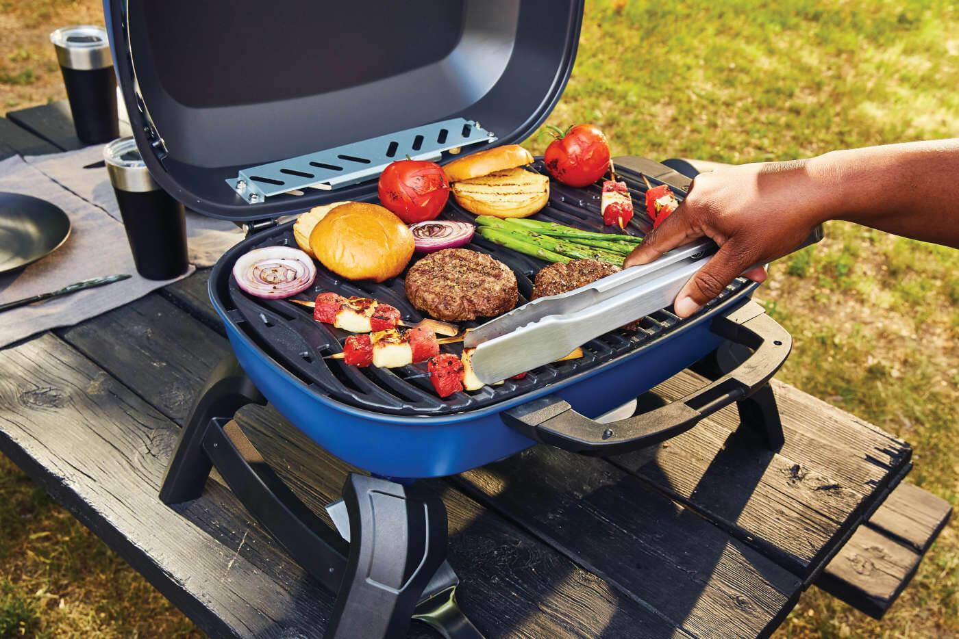 TravelQ 240 Portable Gas Grill , Propane, Blue