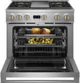 Monogram 36" All Gas Professional Range with 4 Burners and Griddle