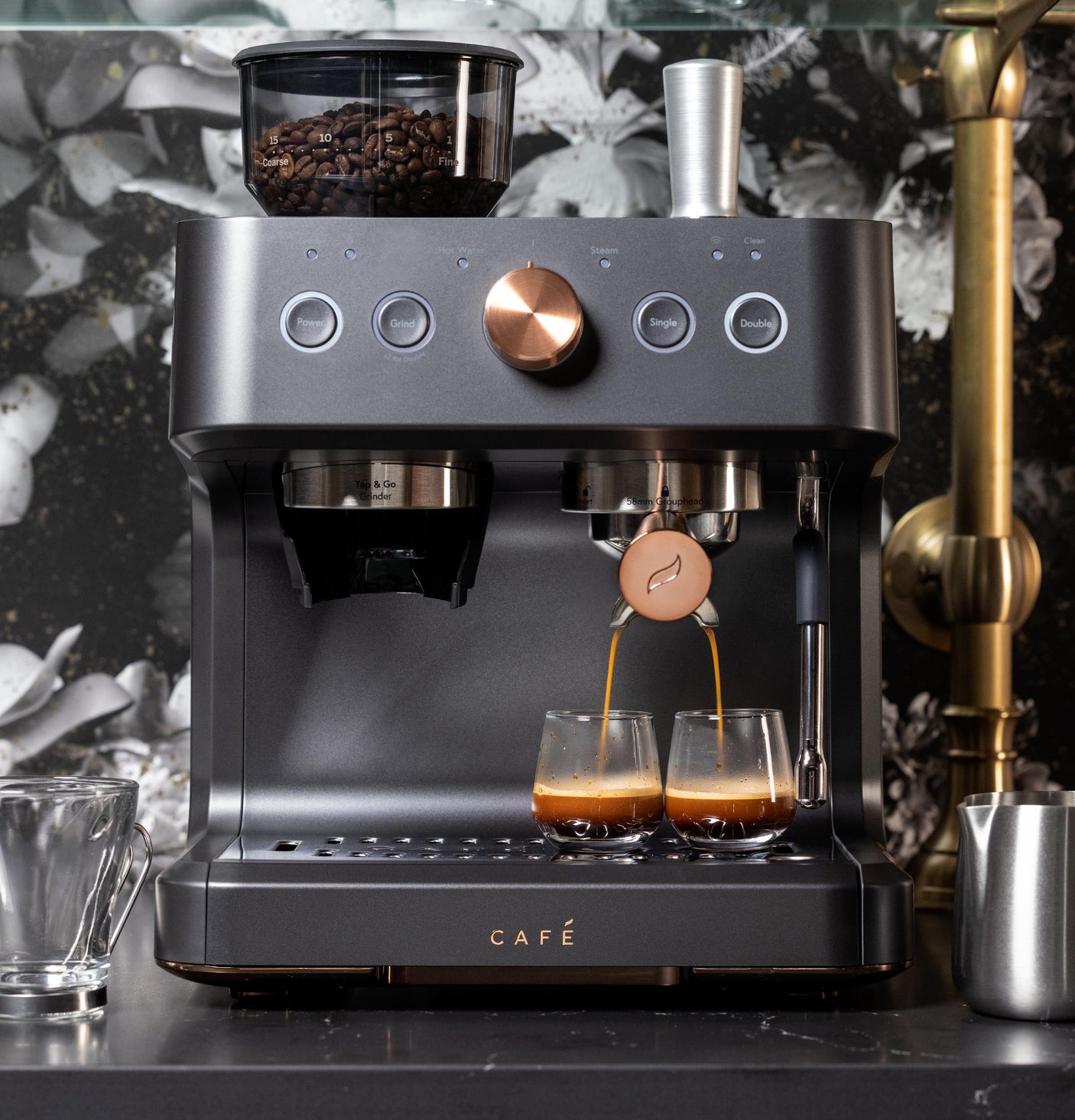 Café™ BELLISSIMO Semi Automatic Espresso Machine + Frother