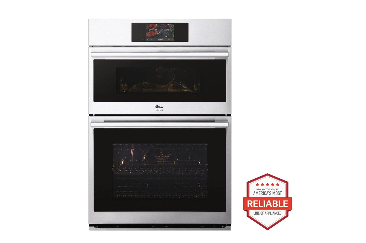 LG STUDIO 1.7/4.7 cu. ft. Combination Double Wall Oven with Air Fry