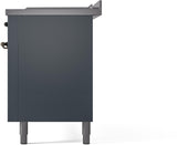 Nostalgie II 60 Inch Dual Fuel Liquid Propane Freestanding Range in Blue Grey with Bronze Trim