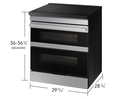 Bespoke Smart Slide-In Induction Range 6.3 cu. ft. with Flex Duo™ & Ambient Edge Lighting™ in Stainless Steel