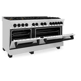 ZLINE Autograph Edition 60" 7.4 cu. ft. Dual Fuel Range with Gas Stove and Electric Oven in Stainless Steel with Accents (RAZ-60) [Color: Matte Black]