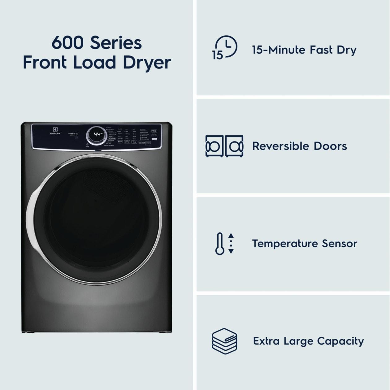 Electrolux Front Load Perfect Steam™ Electric Dryer with Balanced Dry™ and Instant Refresh - 8.0 Cu. Ft.