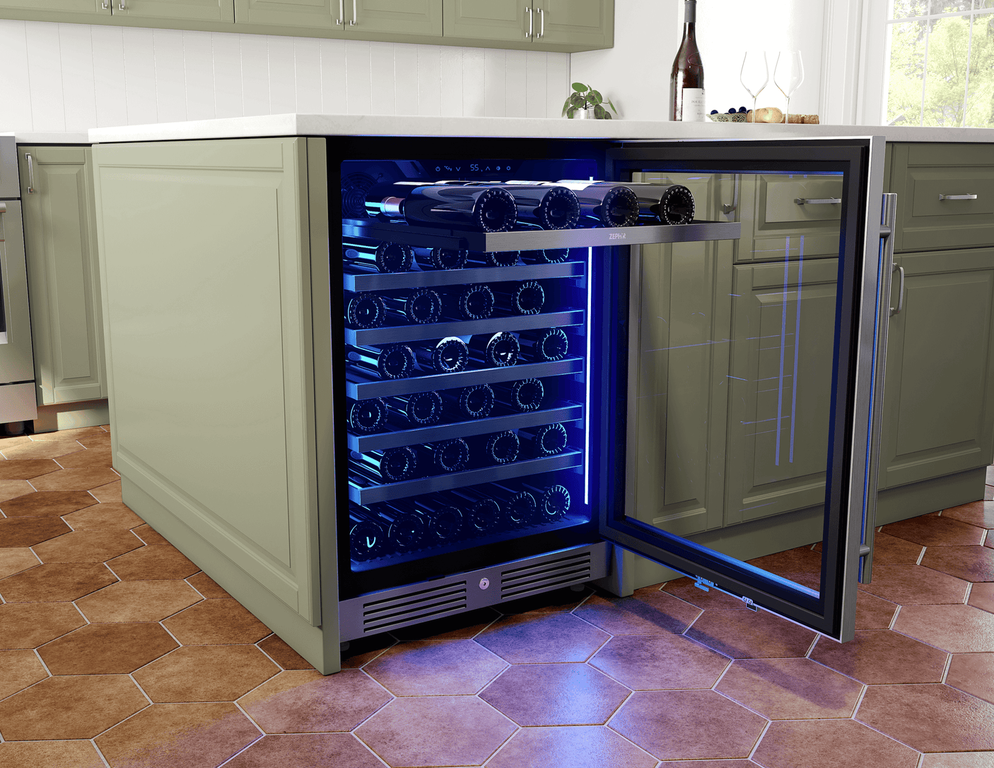 Presrv Wine Cooler, 24in UC, SS+Gls, Rvs Door, 1Z