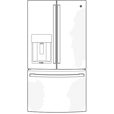 GE Profile™ 27.7 Cu. Ft. Fingerprint Resistant French-Door Refrigerator with Door In Door and Hands-Free AutoFill