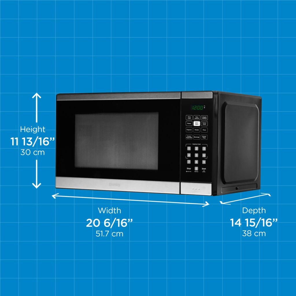 Danby 1.1 cu. ft. Countertop Microwave in Black and Stainless Steel