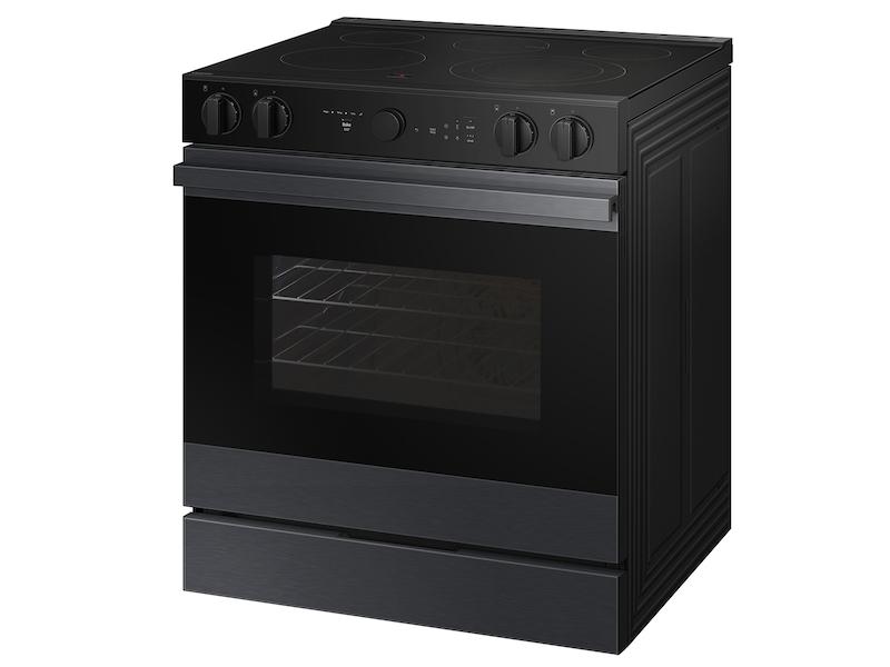 Bespoke 6.3 cu. ft. Smart Slide-In Electric Range with Air Sous Vide & Air Fry in Matte Black Steel