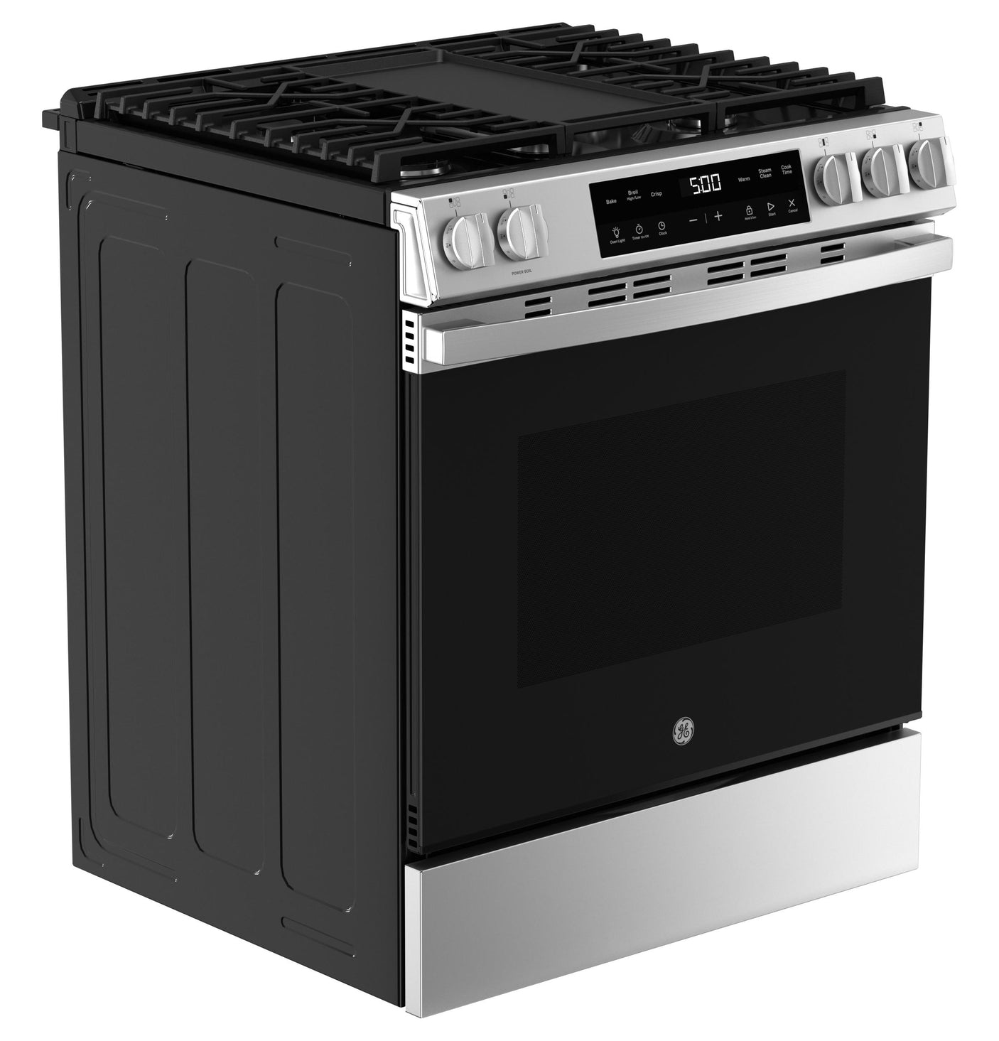 GE® 30" Slide-In Front Control Gas Range with Crisp Mode